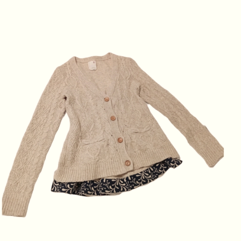 Anthropologie cable knit cardigan